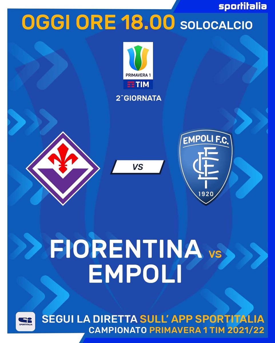 tvdellosport's tweet photo. โฝ๏ธ AL VIA LA 2^ GIORNATA
Pomeriggio ricco di #Primavera1 su #Sportitalia e su #Solocalcio, tutte le partite live in streaming anche sulla nostra app ๐ฒ
#Sportitalia https://t.co/lODlHQPJFh