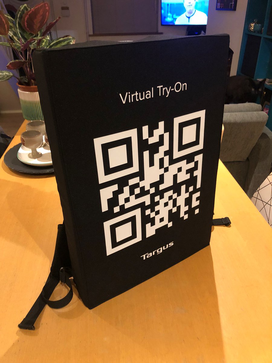 ThePDGroupUK's tweet photo. One of our more unusual requests for Targus Europe! Create a wearable QR code for their AR Virtual Store. 
With the expertise of Elite Stitch we printed and manufactured this bespoke solution.

#thepdgroup #targus #design #virtualstore #concept #technology #bagoftheday #tech https://t.co/AHcAHXSKuQ