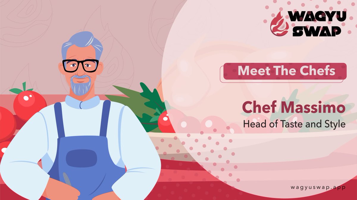 Damos la bienvenida a un célebre Chef embajador de la cocina italiana, el más guapo e influyente del mundo según @time. El Chef Massimo se unió a #KitcheNFT y #Wagyuswap como jefe de Sabor y Estilo preparando sabrosos platos NFT &amp; DeFi que deleitarán a los paladares más exigentes