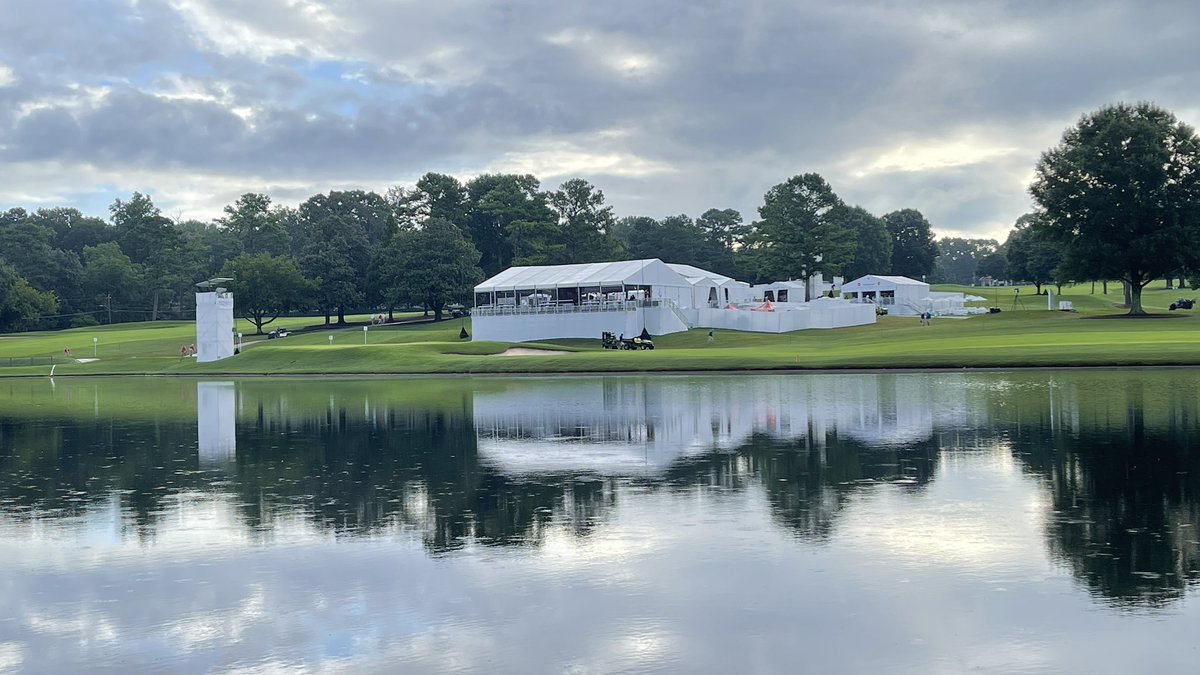 TheGCSNetwork's tweet photo. Finally seeing the sun during a morning shift. Unfortunately, it was preceded by more “sky water,” as it’s known around here at @eastlakegcagro. Pop ups dropped inconsistent amounts on sections of the course ranging from 0” to 0.6” the last 24 hrs. As always, the team adapts. https://t.co/5gPBYtj1Dv