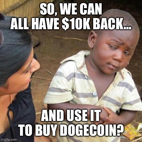 KingsVerdict's tweet photo. 🤣 Solid plan. Let’s goooooo!

*not financial advice
#dogecoin #studentloanforgiveness https://t.co/DiFNxgHrZF