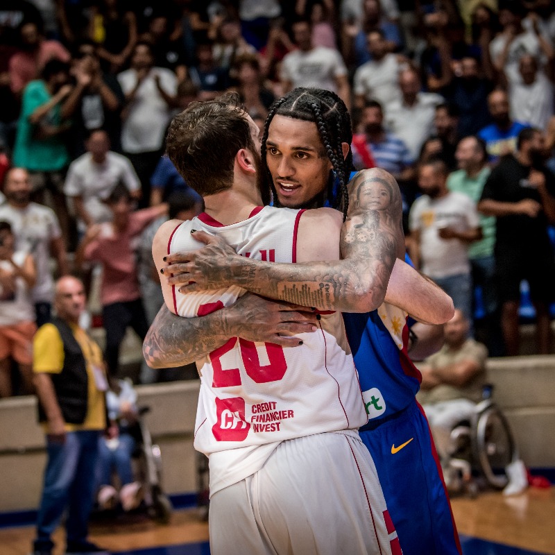 FIBAWC's tweet photo. Elite sportsman, on and off the court 👏

See how Jordan Clarkson 🇵🇭 fared in his FIBA debut, and how much respect he and the Cedars paid each other after yesterday's classic. 

#FIBAWC | #WinForPilipinas

📺 https://t.co/4Q4fptW8Tc