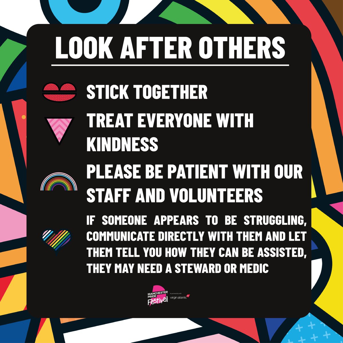 ManchesterPride's tweet photo. SAFETY AT MANCHESTER PRIDE (2/2) 

Read more about the work behind our safety measures - https://t.co/ZsPtUW8TLd https://t.co/Qz67vRp8Op