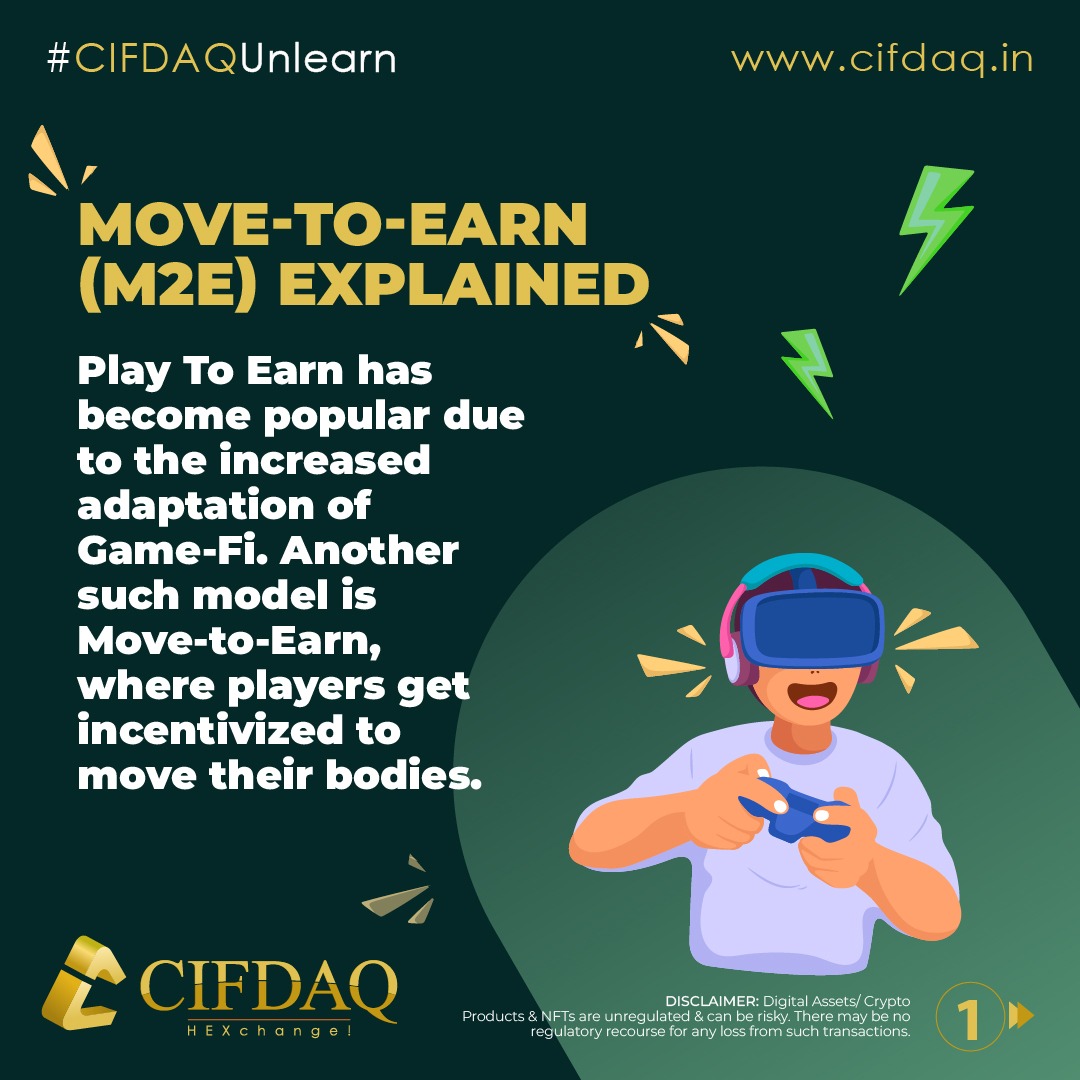 cifdaq's tweet image. Move-To-Earn Explained by #cifdaqunlearn

#CryptoTrading #cryptocurrency #cryptonews #cryptotrading #NFTs #NFT #cifd #Cifdaq #cryptoworld #btc #eth #cardano #nftart #finance #metaverse #staking #cryptoexchange #sports #web3 #web3community #Web3gaming