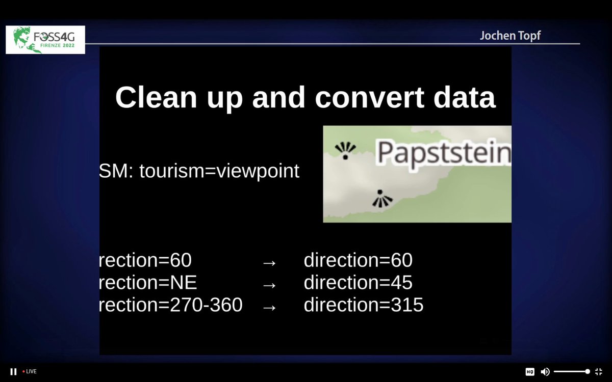 maptheclouds's tweet photo. Jochen Topf - 'Creating vector tiles with osm2pgsql', at #FOSS4G2022.

Talk: https://t.co/OMbC09G416
Repo: https://t.co/dNscWIyR8q

#OSGeo #FOSS4G #maps #osm2pgsql #OpenStreetMap #PostgreSQL #PostGIS #vectortiles #TRex #lua https://t.co/c8irrzDnOe