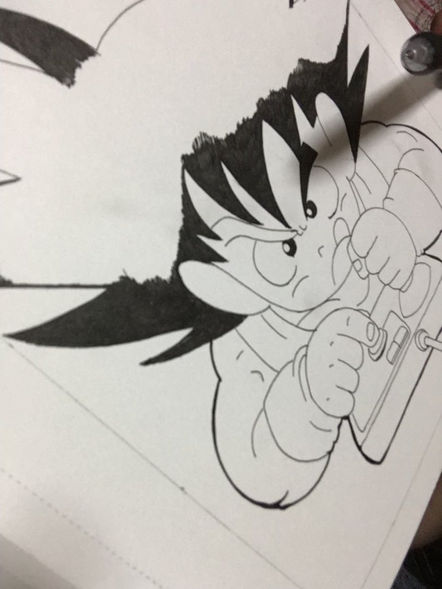 DarkBeautyDraws's tweet photo. Today’s sketch. ✍️ 
Here’s a little sneak peek! 

#inkart #mixedmedia #ArtistOnTwitter #art #Zeichnung #illustration #Metalhead #イラスト #artist #DragonBall

@Kreddy_Fruegger 😘 https://t.co/FCYKjuzRBg