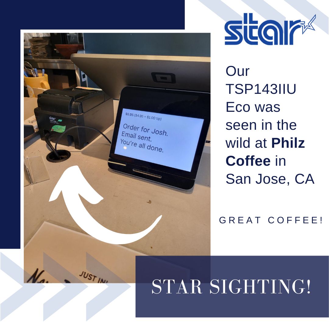 StarMicronics's tweet photo. Another Star Sighting!

Thanks for the photo, Josh! We hear the coffee at Philz is incredible ☕ 💫

And so stylish too... 😉

#starmicronics #pointofsale #possystems #posprovider #retailtech #retailpos #restauranttech #restaurantpos #receiptprinter #starsighting #coffee https://t.co/qejGqyMdlF