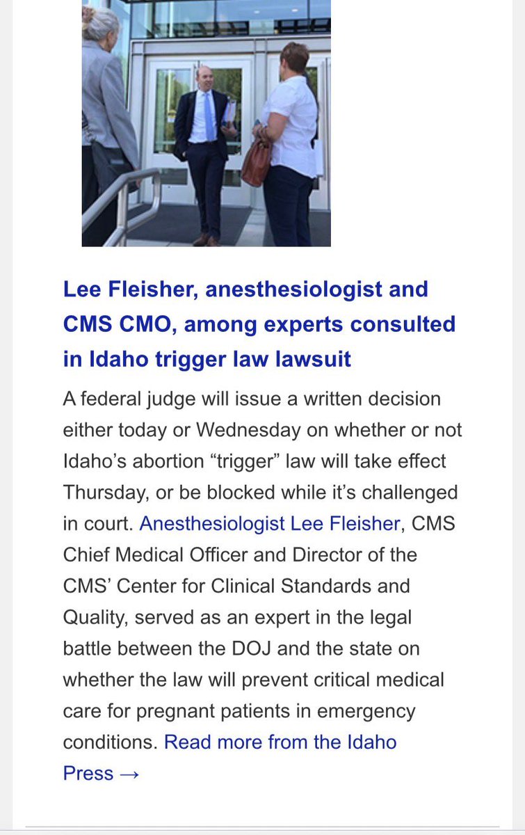 dr_tgro's tweet photo. @ASALifeline can we have a statement on #TriggerLaws
3 more states are banning abortions
@LeeAFleisher former @PennAnesthesia chair was recently a legal expert in Idaho necessitating critical medical care for pregnant patients!
https://t.co/UxTJWfEQaM https://t.co/Xbad89B09M