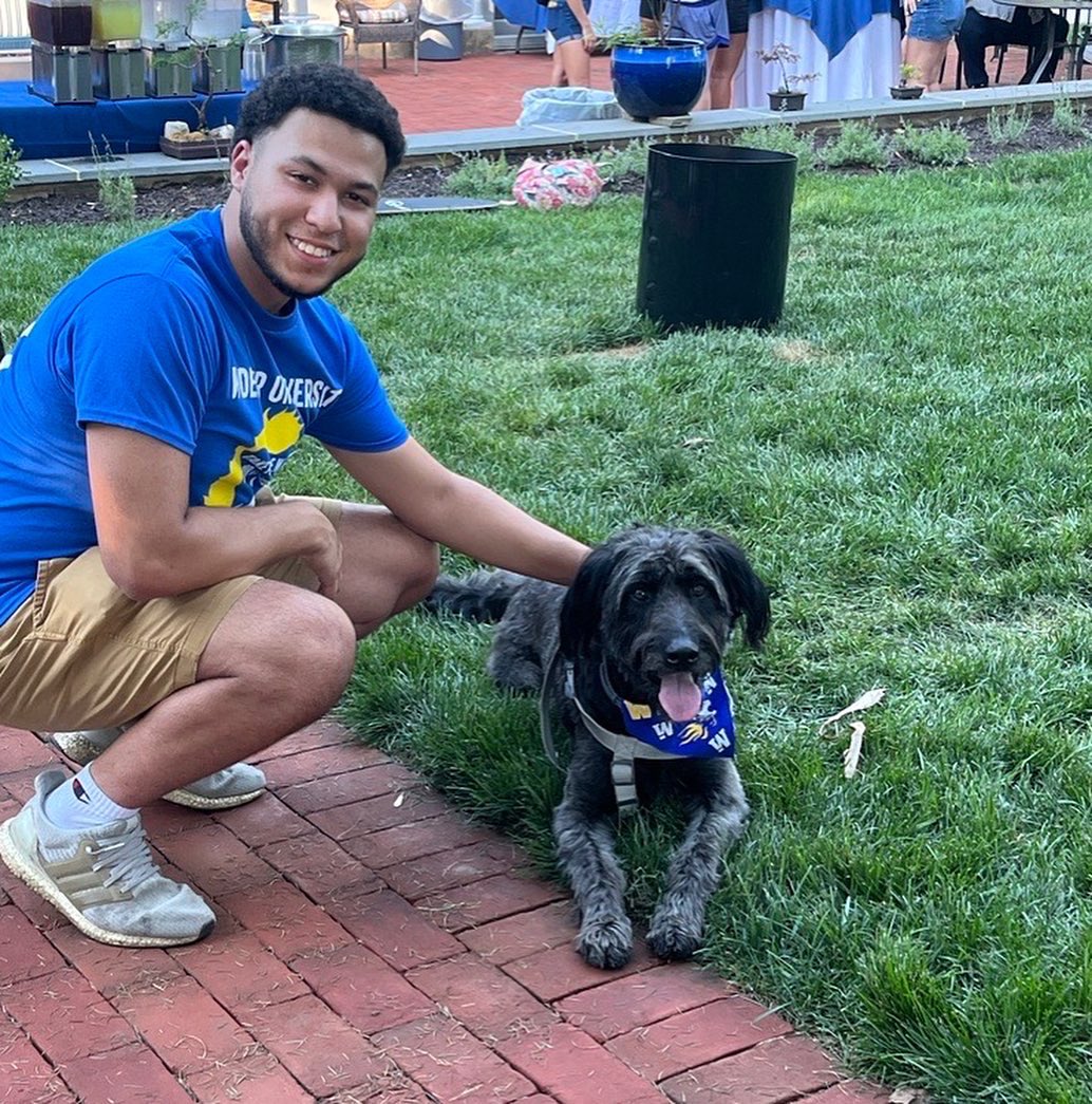 You've met our new president, Dr. Stacey Robertson. But have u met the First Dogs of Widener!?
 
Introducing Siena and Maggie, who love being #PartOfThePride!!

14/10 💙💛🐶🐾
 
Happy #NationalDogDay to these pups and to all the #DogsOfWidener... oh, and to their humans, too!!