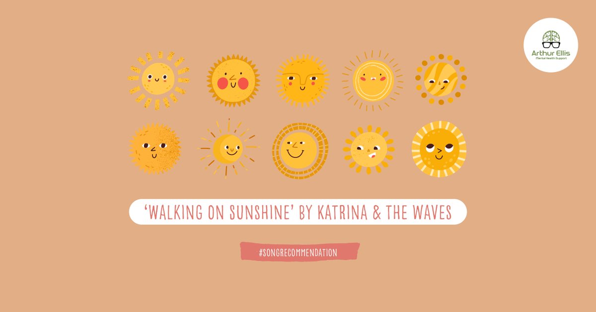 ArthurEllisMHF's tweet photo. 🎧 This week, #ArthurEllis recommends the song 'Walking On Sunshine' by Katrina &amp; the waves.

This feel-good song is guaranteed to boost your mood ☀️     

We hope you have a great weekend! 😊  

#WalkingOnSunshine #MentalHealthInMedia #MentalHealth #HealthAndWellbeing https://t.co/wXI54DcP7p
