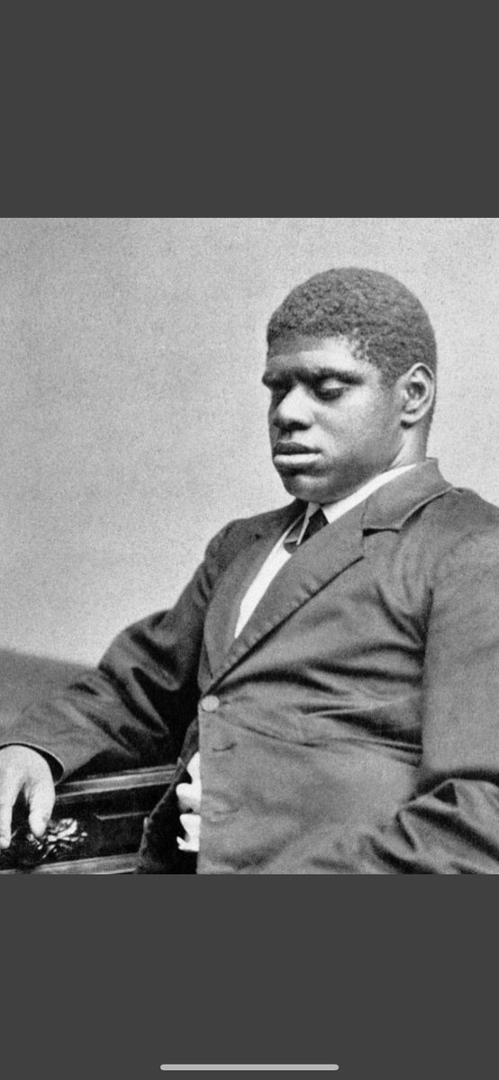 LqLana's tweet photo. Thomas Wiggins a blind autistic musical prodigy was one of the most famous pianists in the 19th century. His enslavers exploited him, holding public concerts when he was only 8. They contd to hold concerts w/proceeds going to the Confederacy. #FreshResists #RaiseAFist https://t.co/n6NPNEpttb