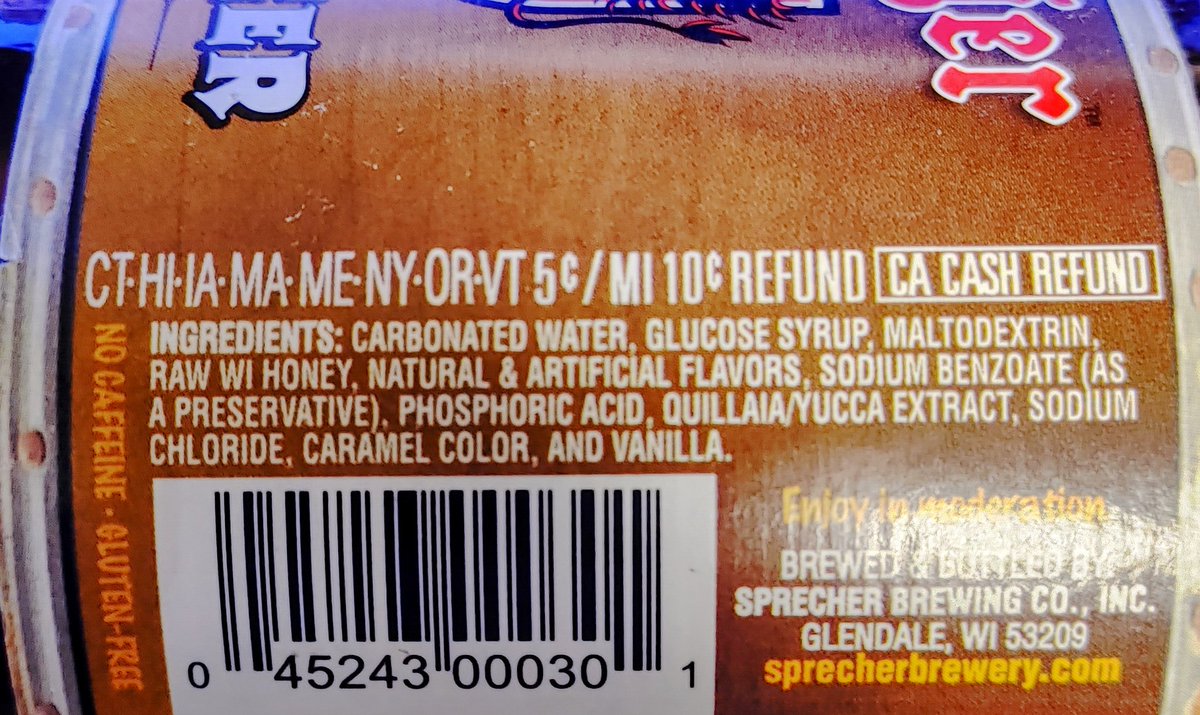 WeirdMedicBay's tweet photo. @sprecherbrewery @sprecherbrewery why is vanilla no longer specified in the ingredients list? https://t.co/EqklbEiGSp