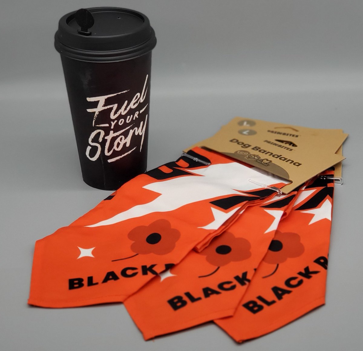 This morning <a href="/BlackRockCoffee/">Black Rock Coffee Bar</a>, I was asked if I had any dogs. When I said yes, I was informed that today is a #NationalDogDay and was given three dog bandanas for my furry babies. 
#lovemydogs