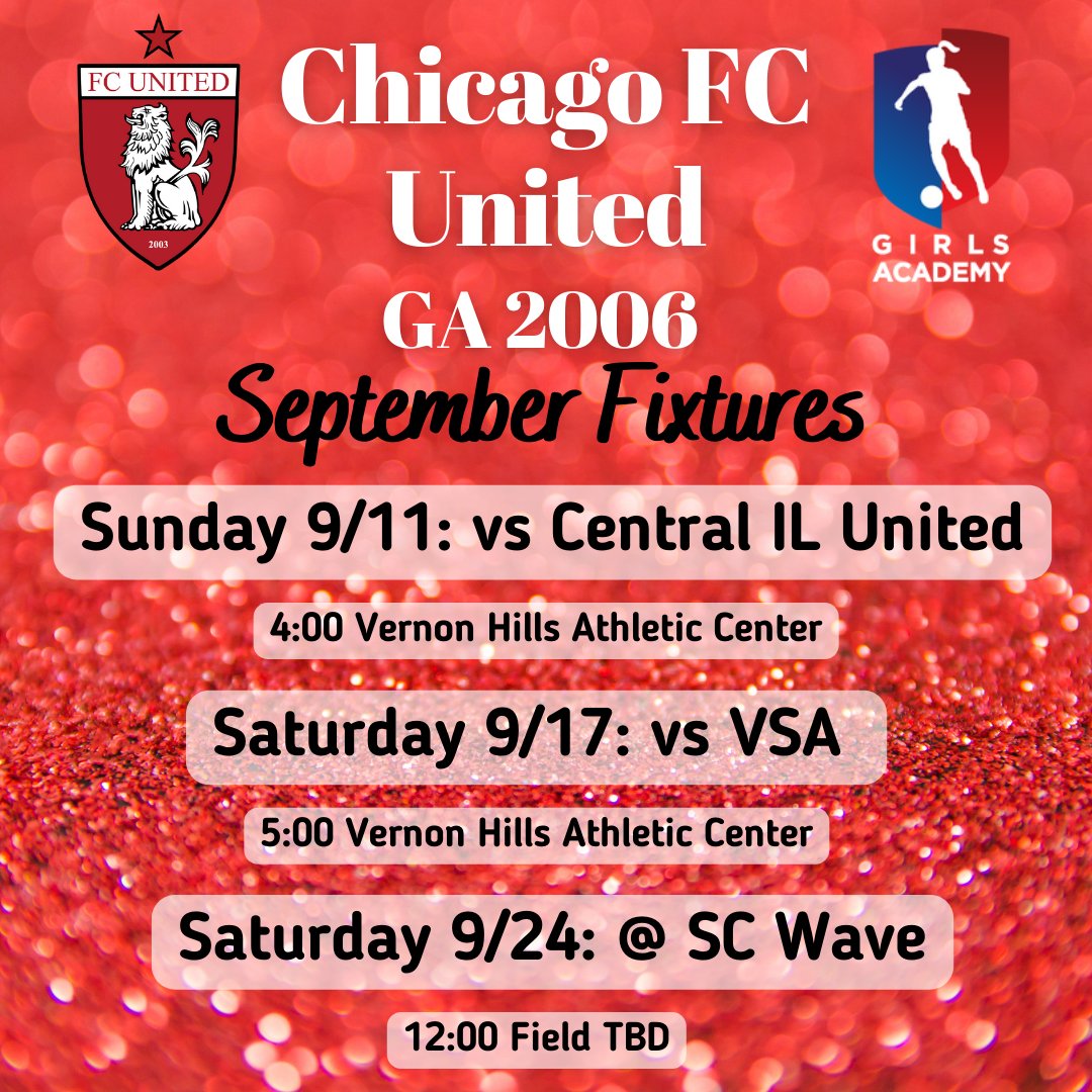 Our season kicks off at home on Sunday, September 11th!