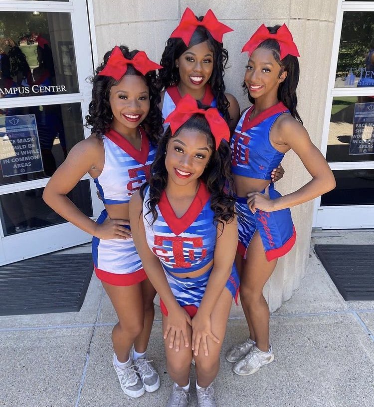 Blackgirlscheer's tweet photo. Happy Friday BGC ❤️💙❤️
#BlackGirlsCheer #HBCU #FridayFeeling 
#Repost @tsucheer https://t.co/sxLCB80uKT
