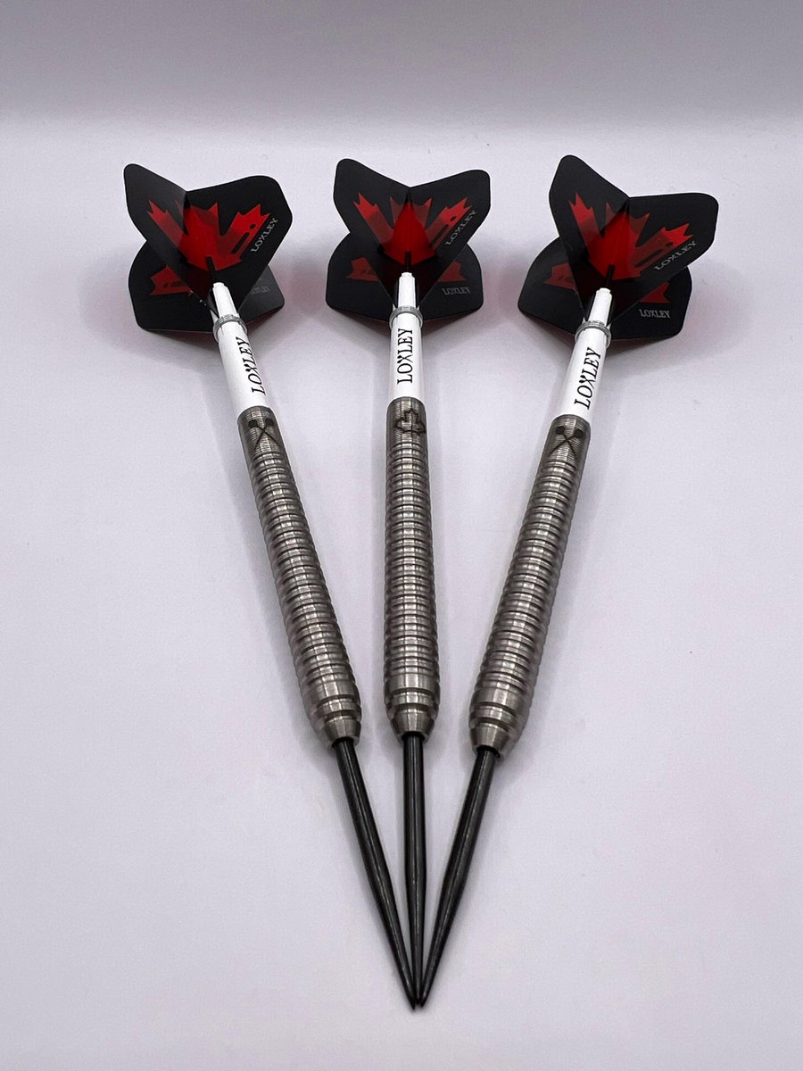 LoxleyDarts's tweet photo. 🍁 John Part Darts 🍁

Some more images from the Loxley Darts Summer Launch 2022.

26g – Length 54.6mm – Max Width 7.1mm
24g – Length 54.6mm – Max Width 6.7mm
22g – Length 54.6mm – Max Width 6.3mm

#darts #johnpart #loxley #loxleydarts #Canada #darthmaple @DarthMaple180 https://t.co/W04Lm4FBKE