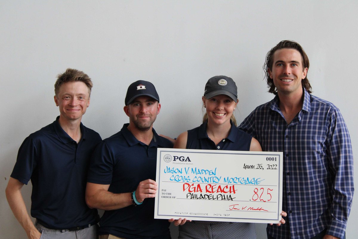 pgareachphilly's tweet photo. We are grateful when our partners and community members step up to support our youth, military veterans &amp; diversity initiatives! Thanks to @WorkhorseTour's Kimberton Classic @jasonvmadden for fundraising for our foundation. Support from folks like these make our mission possible! https://t.co/bl9x0D9wwu