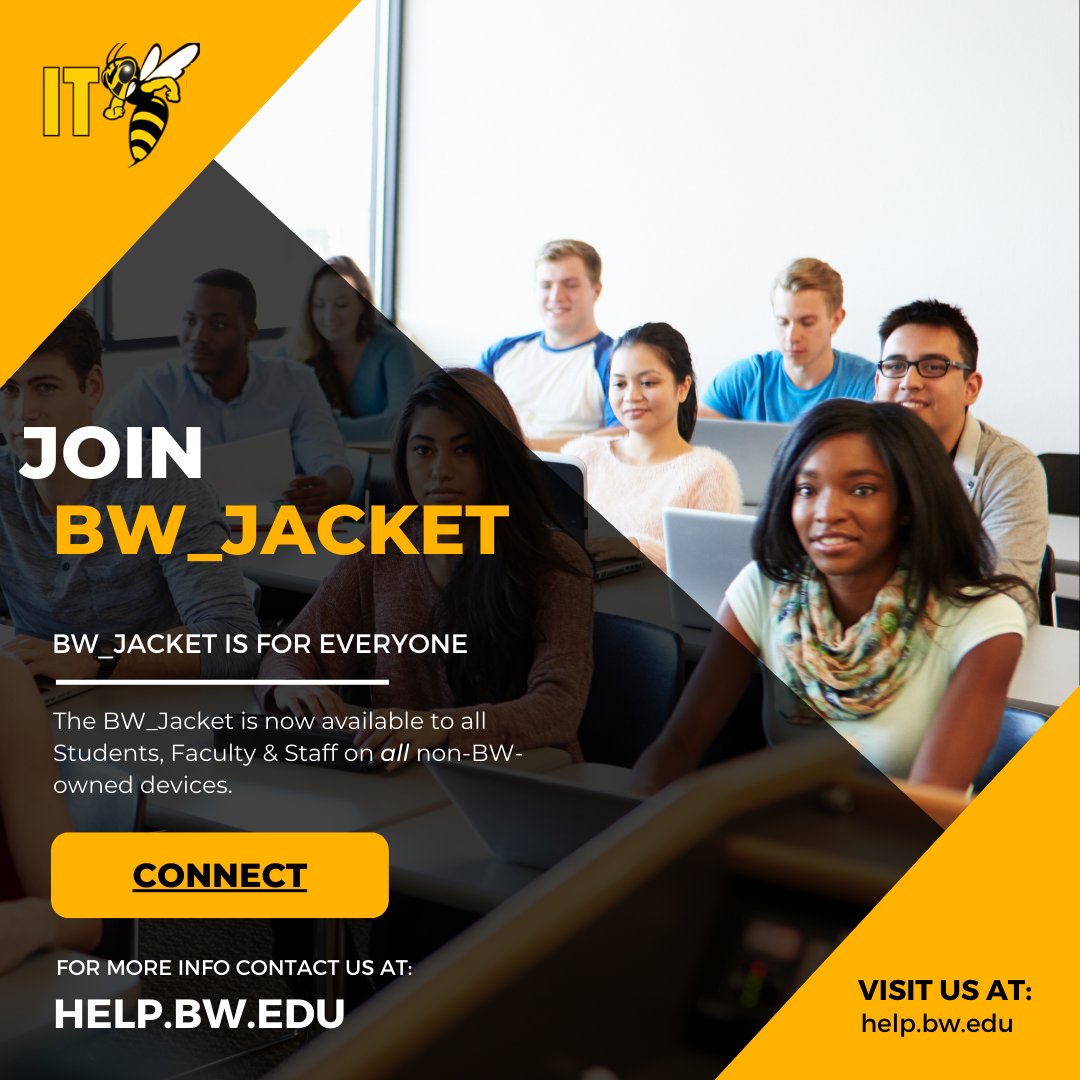 BW_HelpDesk's tweet photo. ALL Student, Faculty &amp; Staff can connect their non-BW device to the BW_Jacket network using the Cisco UDN App.  Click here for instructions: https://t.co/t1r97haL53 https://t.co/zQhPay5qd8