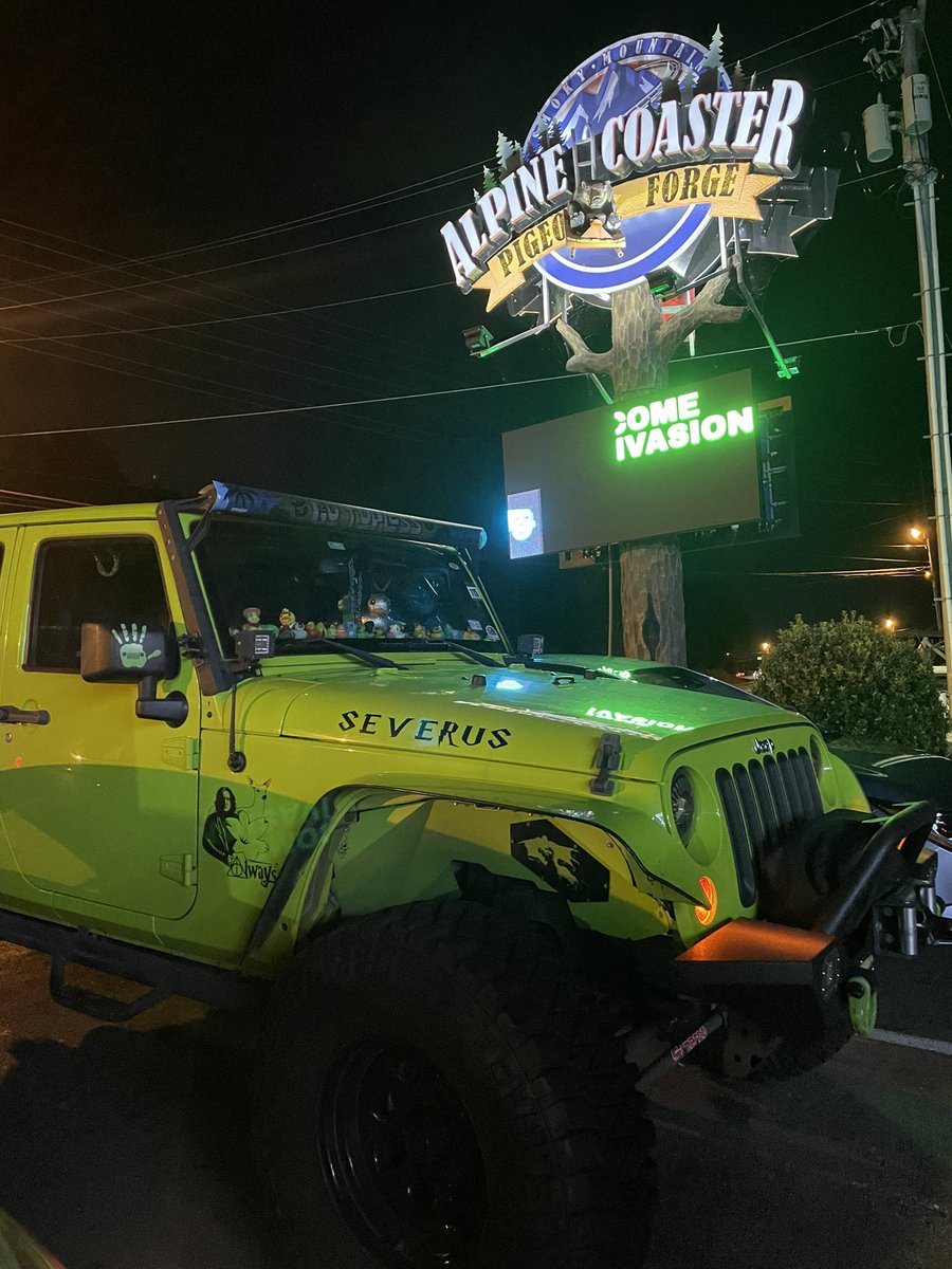 ChristieHopson2's tweet photo. Night 1 at Smokey mountain Jeep invasion and we road the Alpine Coaster! 

#jeep #smokeymountainjeepinvasion #pigeonforge #Tennessee https://t.co/ElWNXjXG7V