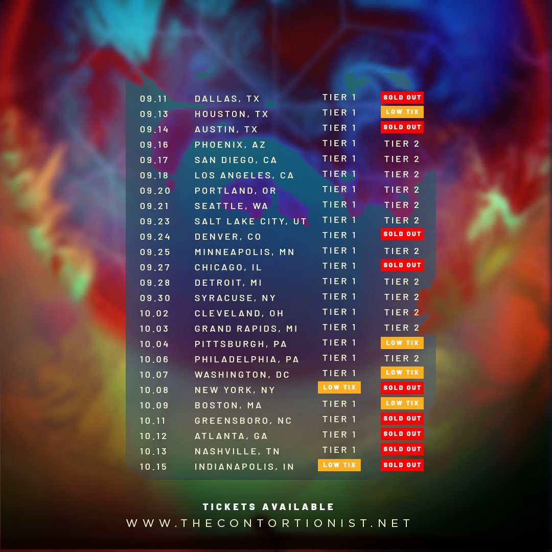 tcband's tweet photo. Due to unforeseen circumstances we are unable to make our Montreal and Toronto shows on the Language/Exoplanet tour w/ @riversofnihil. We will be performing two new shows, in Syracuse, NY @ The Lost Horizon on 9/30, and Grand Rapids, MI @ Elevation on 10/3. Tix &amp; VIP ON SALE NOW. https://t.co/UrK0N9lury
