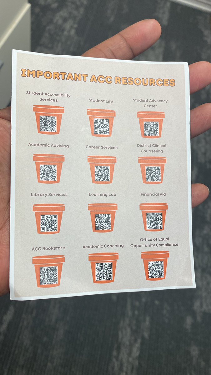 CoburnCori's tweet photo. I visited the ACC Elgin campus this week. Like our other campuses, the Student Life dept is very welcoming; explaining & connecting students w/ valuable resources. This “Grow with ACC” activity is literally planting the seeds of success in more ways than one. #ACC4Everyone https://t.co/dD8kwhWGQ1