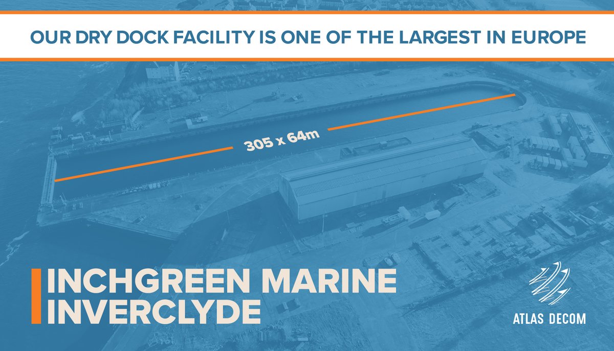 AtlasDecom's tweet photo. Our Dry Dock facility is one of the largest in Europe 🚢

We can accept vessels up to 305m x 46m in length at our Dry Dock facility in Inchgreen 📍

#Sustainability #Engineering #Decommissioning #DryDock #Recycling #Marine https://t.co/pMDcljfymY