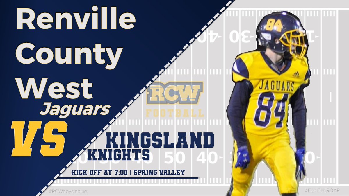 🏈 ITS GAME DAY!!!! The boys in blue head to Spring Valley to take on the Kingsland Knights. Kick off is at 7:00 #rcwboysinblue #feeltheroar #jaguarpride
Stream live here: youtube.com/channel/UCKb6g…