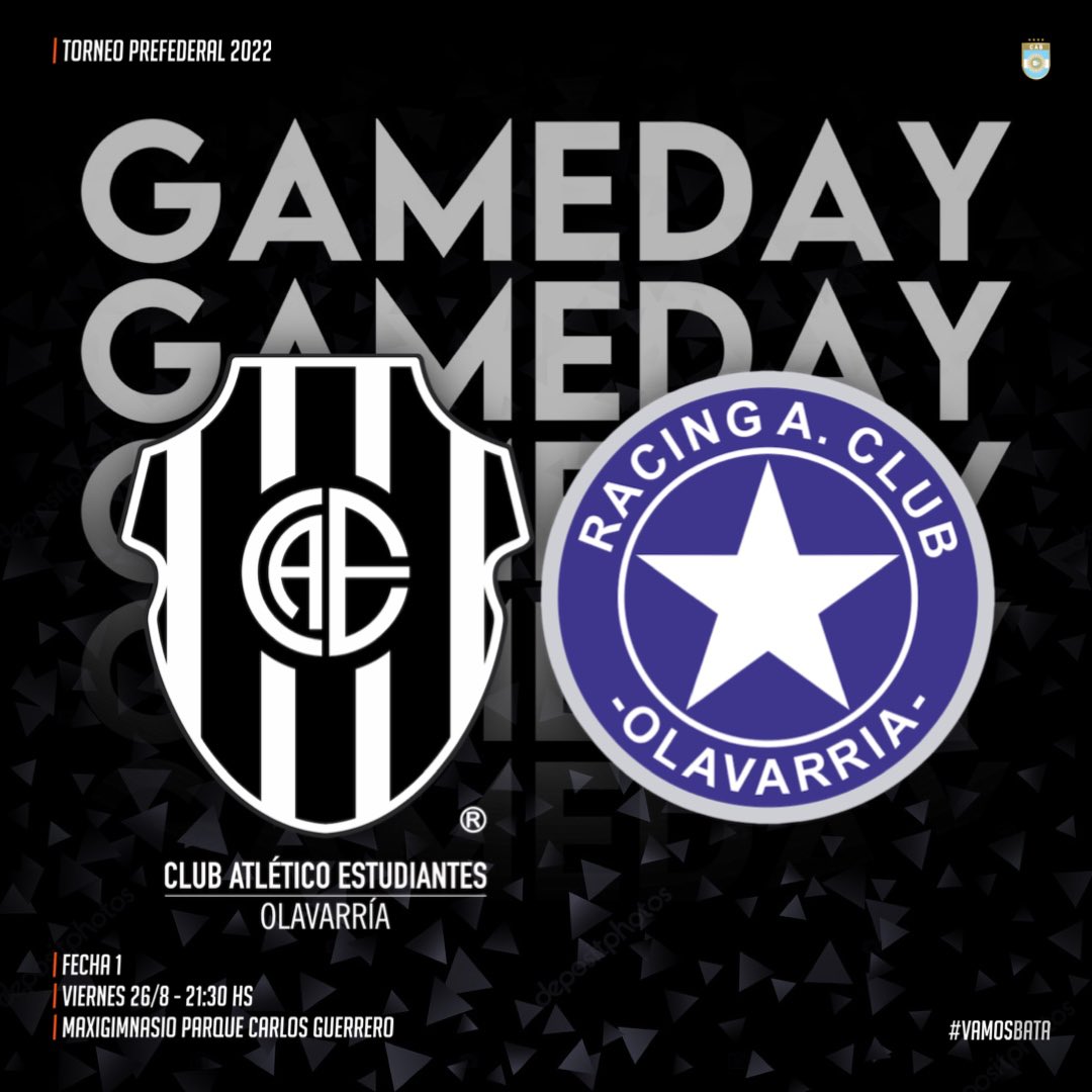 🏆 Torneo Prefederal 2022
1️⃣ Fecha 1
🗓 Viernes 26 
⏰ 21:30hs
📍 Maxigimnasio Parque Carlos Guerrero