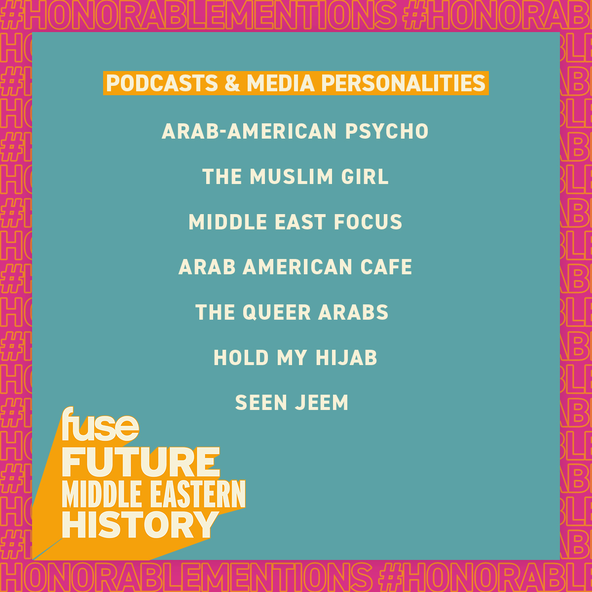 fusetv's tweet photo. As we celebrate #FutureMiddleEasternHistory, it's important to amplify the passion-prenuers that are inspiring generations, both young and old! Follow and support 🧡 https://t.co/cL855tbM3o