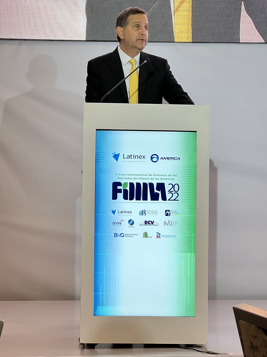 BolsaValoresSV's tweet photo. Inicia FIMVA 2022 en Panamá, con las palabras de Valentín Arrieta, Presidente de AMERCA. Evento que reúne a los ecosistemas bursátiles para hacer negocio
#AMERCA #FIMVA https://t.co/3YbjmVQkfw