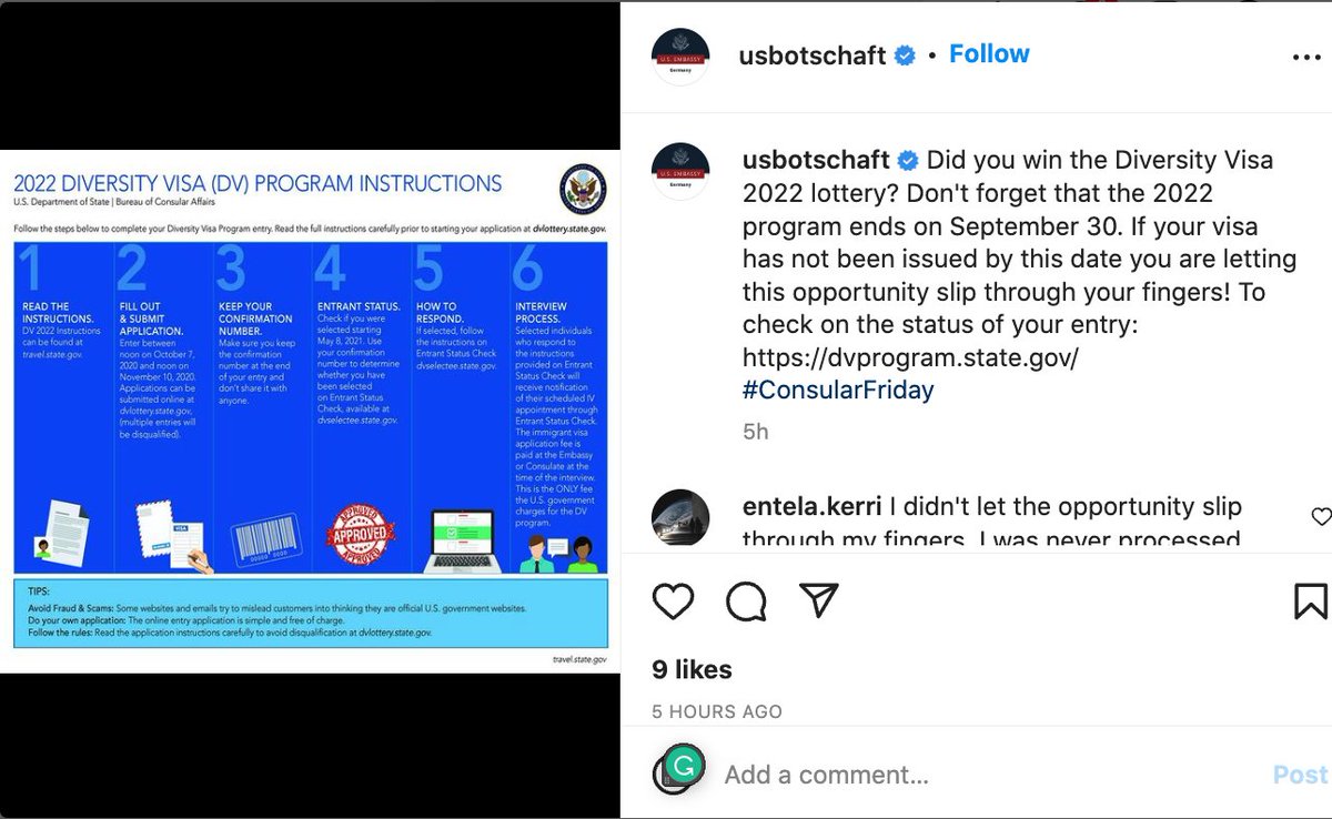 curtismorrison's tweet photo. .@usbotschaft "If your visa has not been issued by this date you are letting this opportunity slip through your fingers!"
Context: 54,850 visas are allotted for the DV-22 program, but @StateDept geniuses made sure there are over 119,000 applicants. #gaslighting https://t.co/XdKRu58MBX