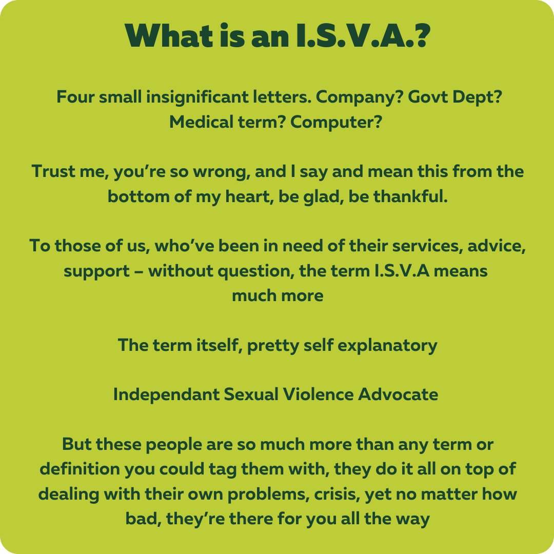 newpathways_'s tweet photo. "Someone who comes into your life at your worst and helps you to become the best you can be."
One survivor wrote a poem about what his ISVA meant to him. Find out more the support our ISVAs can offer, here: https://t.co/zdEbmVwgdr
#survivorvoices #sexualviolence #clientcorner https://t.co/LiwAe8DSwU