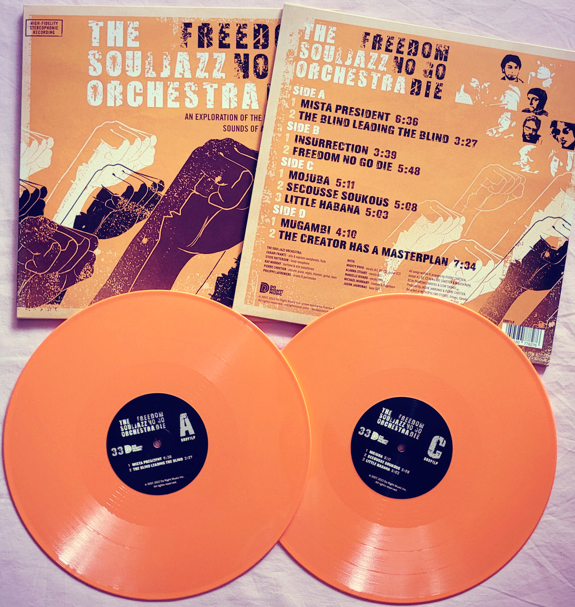 souljazzorch's tweet photo. After 16 years, "Freedom No Go Die" finally pressed in its entirety on wax - and well, it's #orange...  Available in better record stores, and still a few copies left on @Bandcamp - https://t.co/Ea2CaU0ZwS https://t.co/6lA6gjKWEI