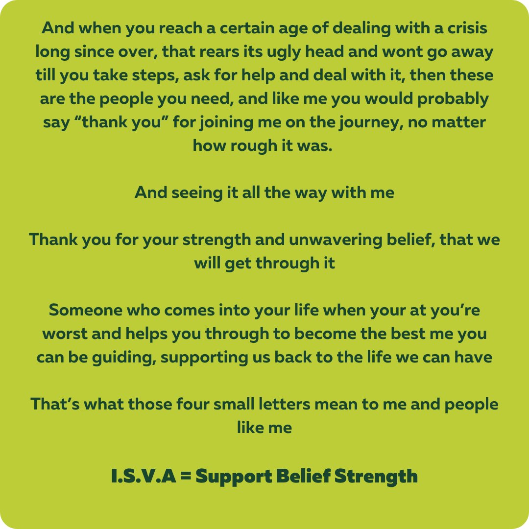 newpathways_'s tweet photo. "Someone who comes into your life at your worst and helps you to become the best you can be."
One survivor wrote a poem about what his ISVA meant to him. Find out more the support our ISVAs can offer, here: https://t.co/zdEbmVwgdr
#survivorvoices #sexualviolence #clientcorner https://t.co/LiwAe8DSwU
