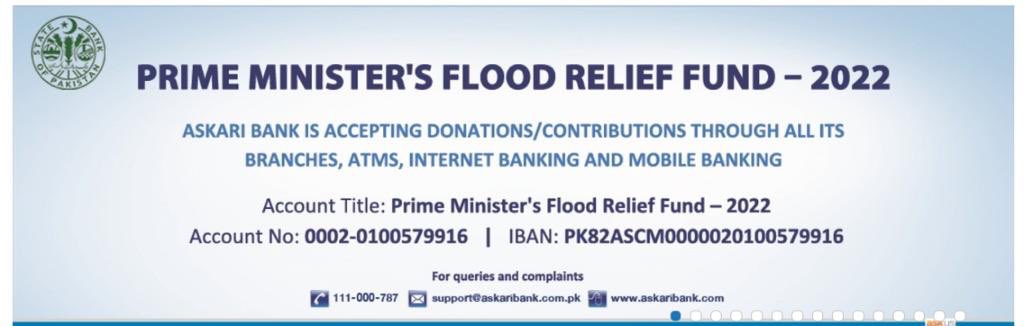PakinNewYork's tweet photo. Over 30 million people of #Pakistan 🇵🇰have been affected by devastating floods.Donations to the Prime Minister’s Flood Relief Fund 2022 can made to the following accounts:

#FloodinPakistan https://t.co/VOiGO5hR4U