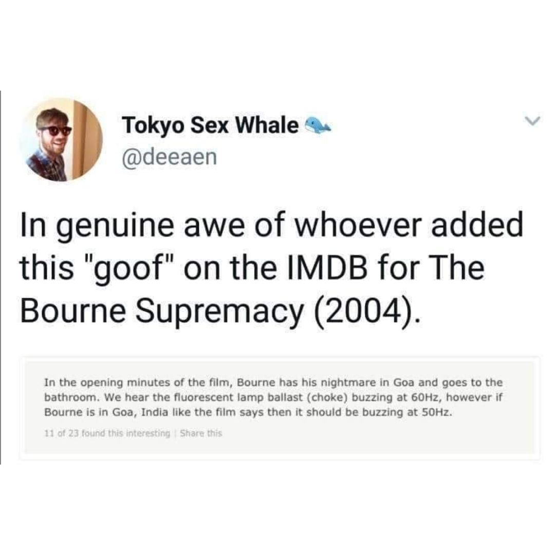 Much respect to the IMDB nerds of the world.