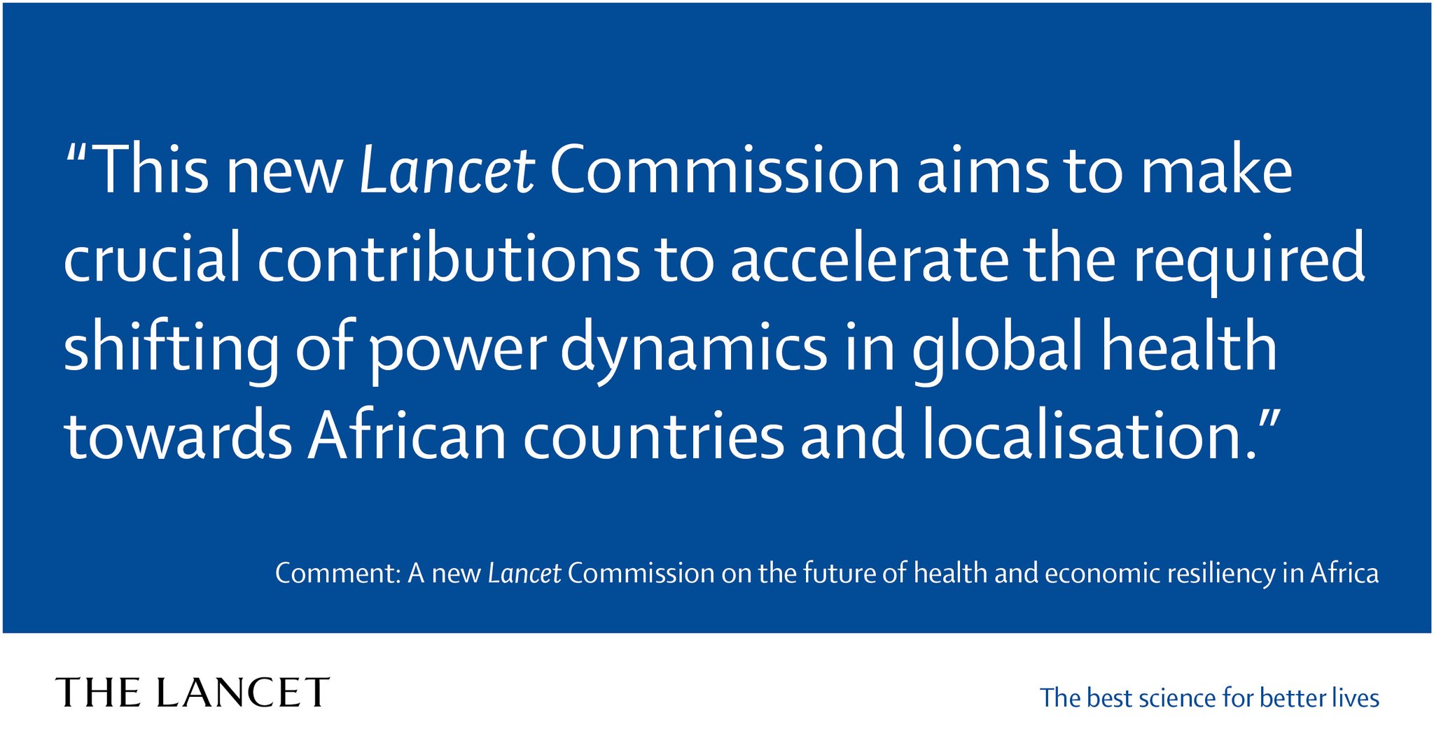 The Lancet on Twitter ""The future of global health depends on a