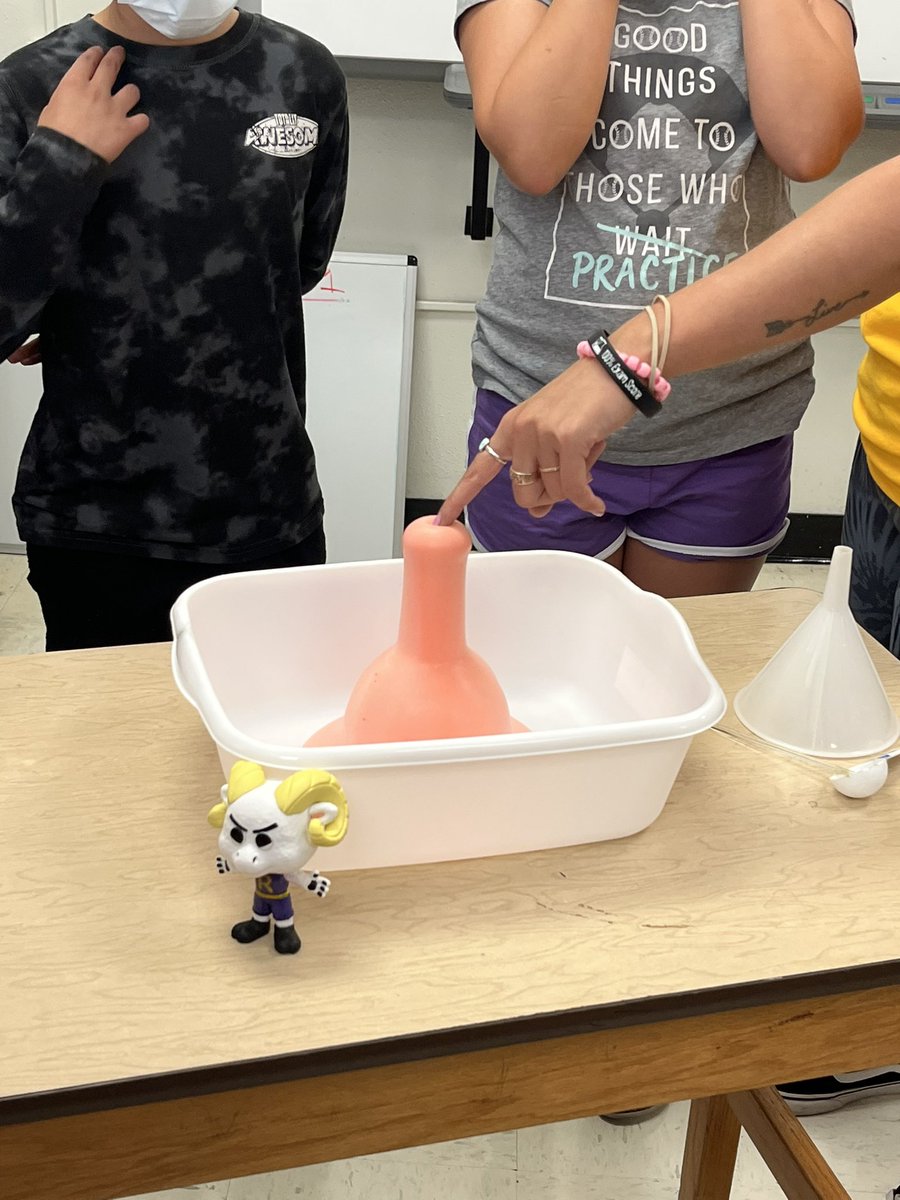 RobinsonMidSch's tweet photo. Robbie is out helping make Elephant Toothpaste in science … he’d rather have Ram Toothpaste #RobbieTheRam #MiniMascot https://t.co/mxs1kbZXHI