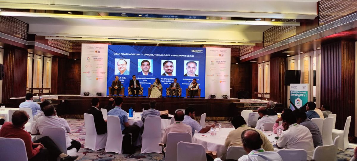 MercomIndia's tweet photo. Thank you to sponsors, speakers, and delegates for making Mercom C&I Clean Energy Meet 2022 in Pune a grand success!
#MercomCleanEnergyMeetPune
@SECI_Ltd @VEHrenewables @JinkoSolarCoLtd
@TataPower @SunSourceENERG @O2Power_India
@LnTFSOnline @sidbiofficial @avaadaenergy https://t.co/dqoyVP6OdU