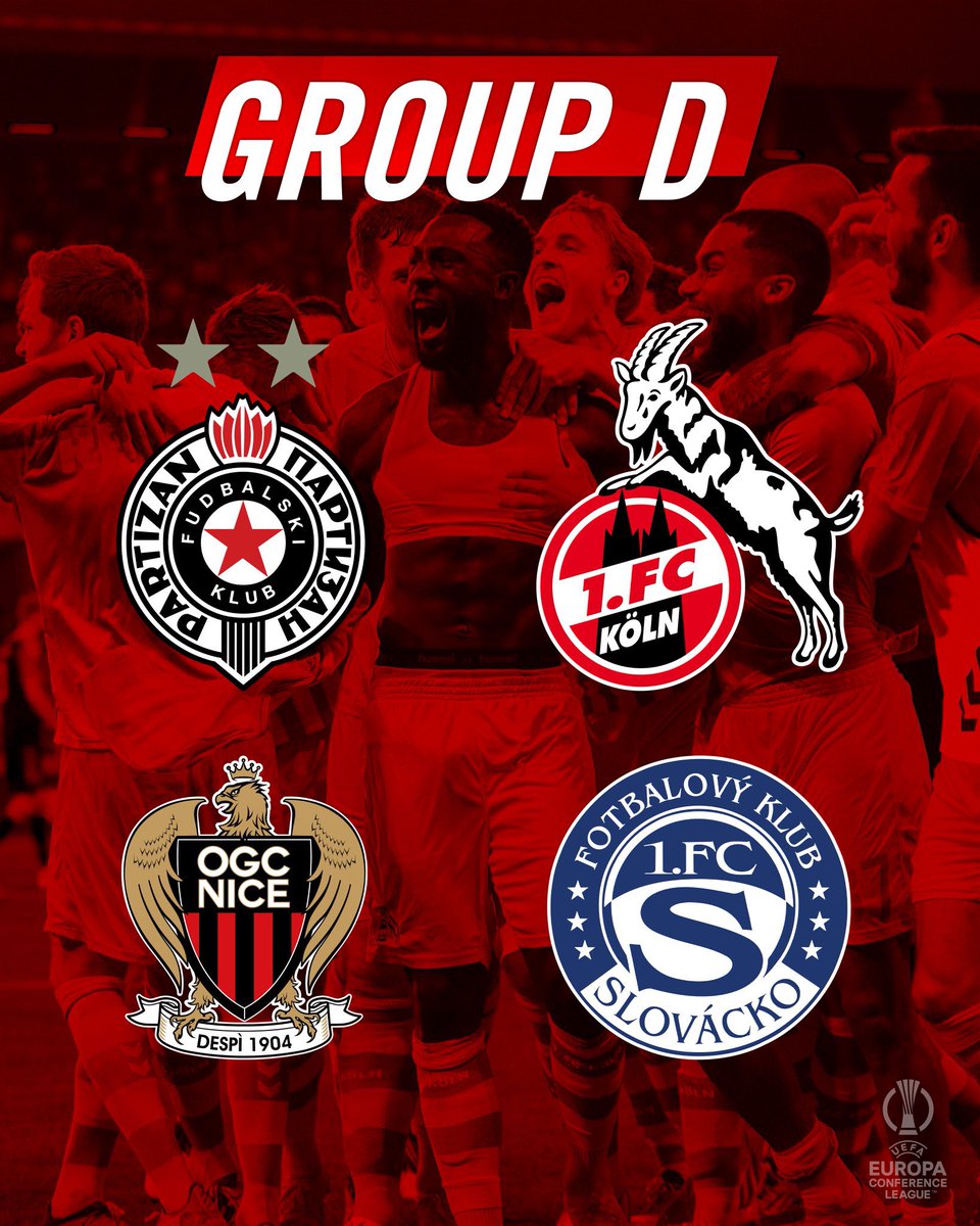 effzehNL's tweet photo. Prima poule! Met Partizan en Nice twee mooie tegenstanders en Slovácko als de grote onbekende. #effzeh https://t.co/DTTYo2LfI1