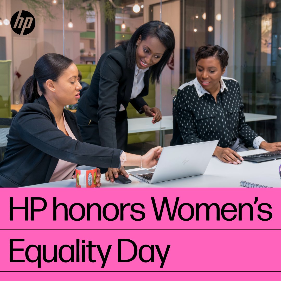 Today, we honor #WomensEqualityDay. While there is so much work to be done towards progressing an equitable workplace for all, I am motivated by @HP’s commitment to 50/50 #genderparity by 2030 and remain committed to combatting the barriers women face at work, and beyond.