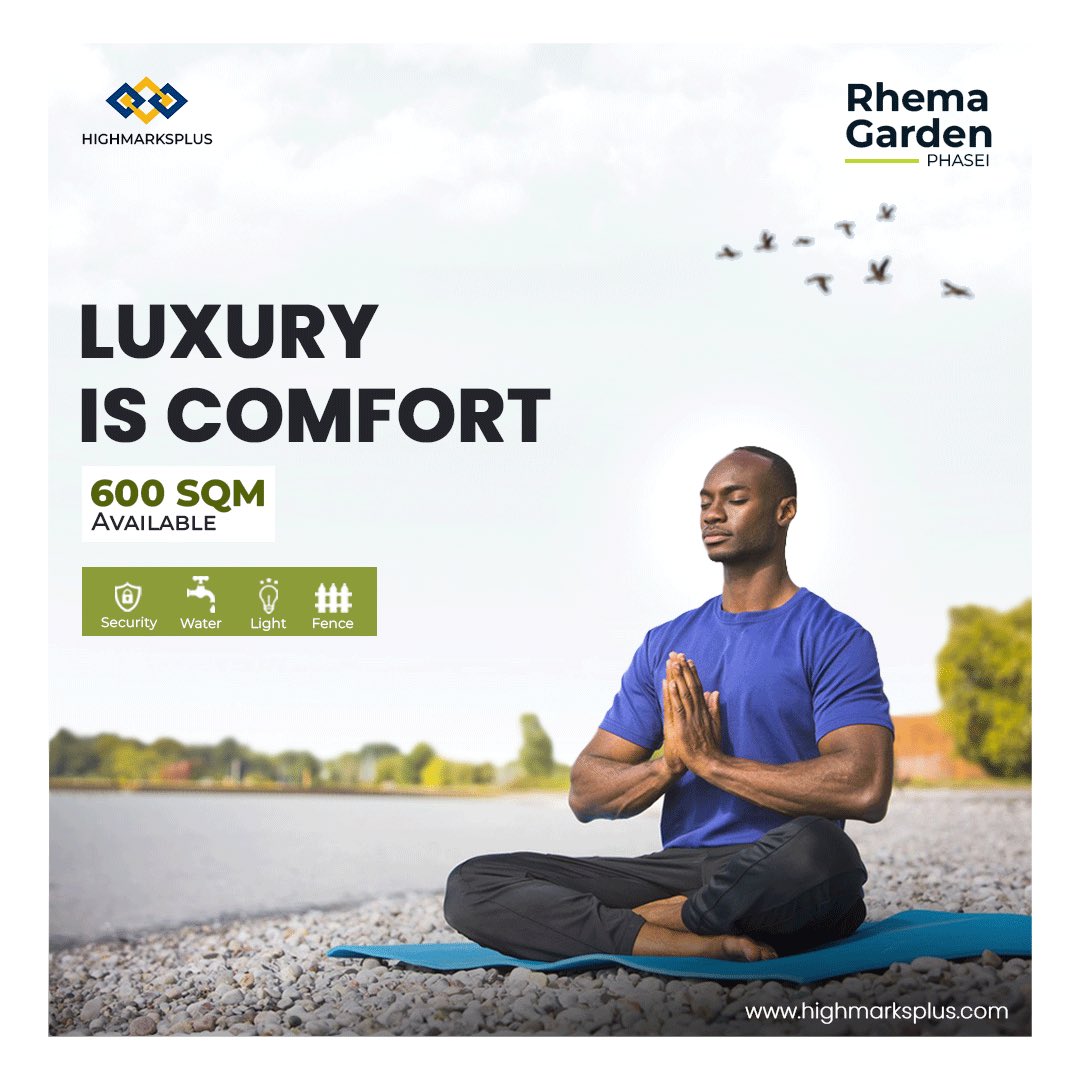 HighmarksPlus's tweet image. Define your comfort with Rhema Garden Phase 1. 

Visit the link in our bio to get an insight of your investment.😊

#UCLdraw #ChampionsLeague #BritneySpears #Lekki #BBNajia #InternationalDogDay #UEFA