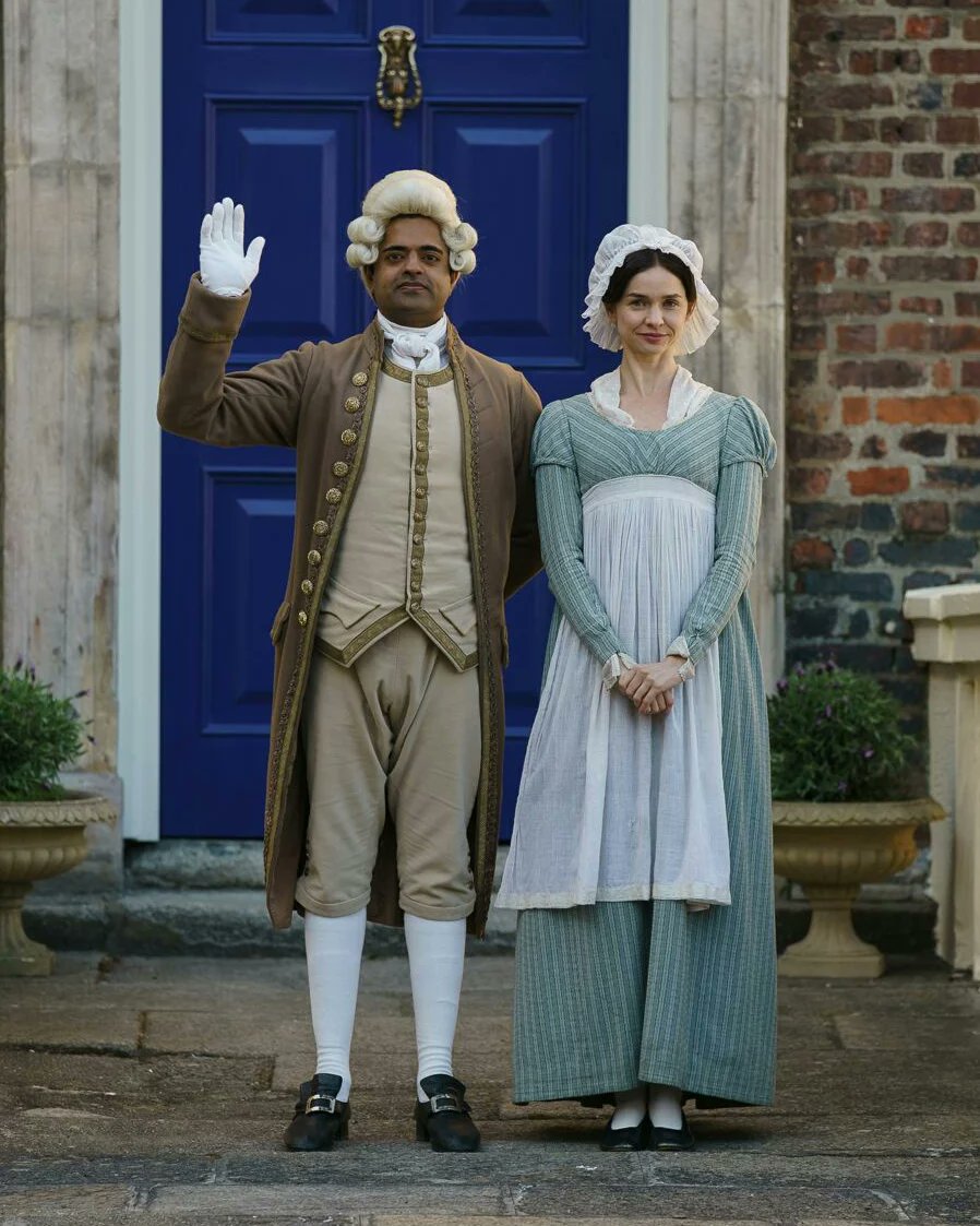 divianladwa's tweet photo. Why hello there🇬🇧🇮🇪

#MRMALCOLMSLIST
is out on general release
Costumes so slick
You won't find a crease

We got Theo James to make your girl swoon
while I look flat as a pancake in my pantaloon

For those out in the US&amp;Canada
we're on more streaming sites
then keys on a janitor https://t.co/tcTY04crN5