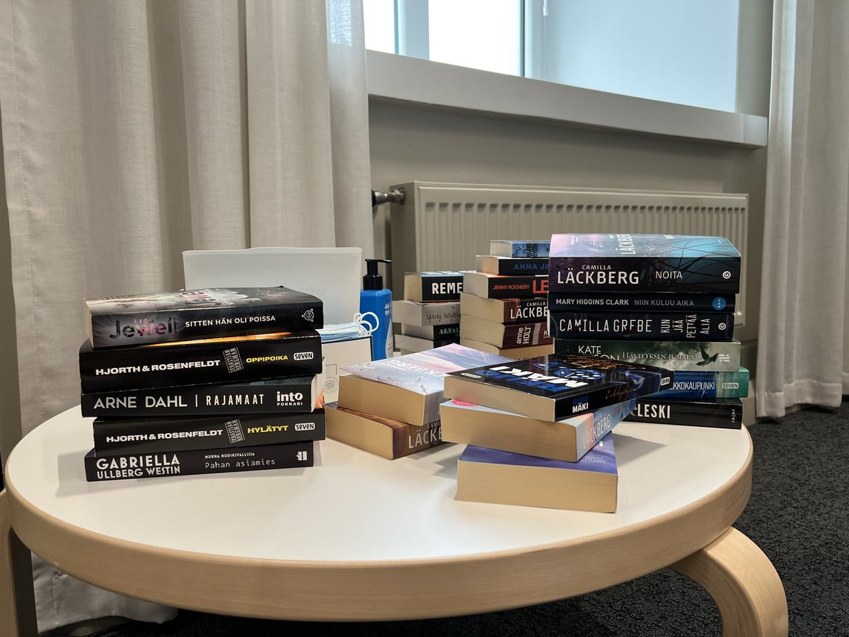 In the past few weeks <a href="/LehtoHeli/">Heli Lehto</a> has (patiently) taught me the details of my new tasks. Now we’re on our own, though she left us with a pile of Nordic Noir (would the work not be exciting enough). Thank you and all the best in London &amp; <a href="/finlandinuk/">Finnish Embassy UK</a>!