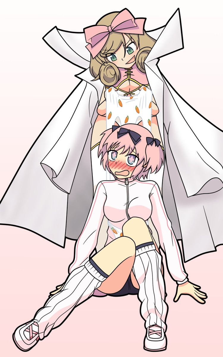 ElectricTopaz's tweet photo. Haruka giving Hibari a wedgie - Senran Kagura. https://t.co/ieh9jVNfS7