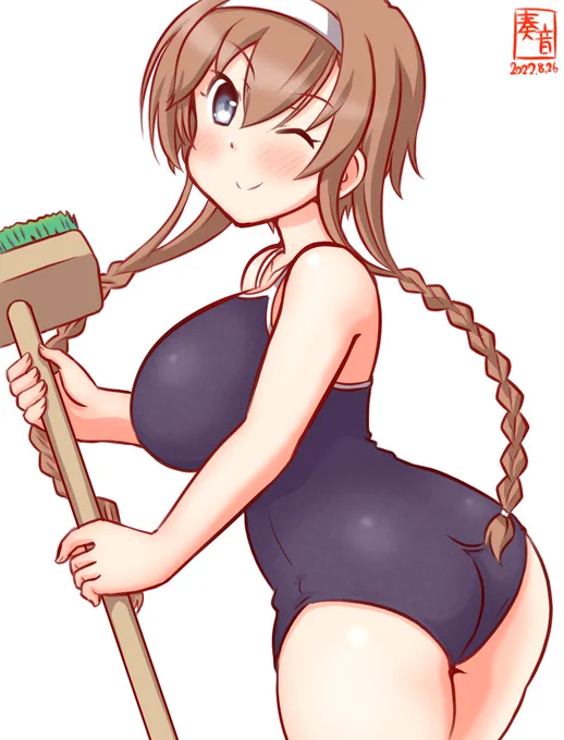 「え、調子ですか? はい、バッチリです。ええ!」#艦これ版真剣お絵描き60分一本勝負_20220826#照月 