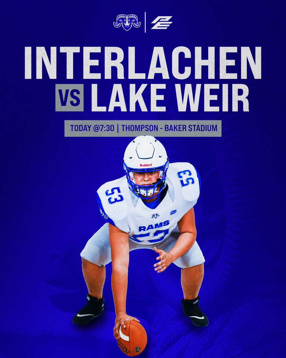 InterlachenRams's tweet photo. 🏈 Game Day 🏈
vs Lake Weir
🗓 : 8/26
⏰ : 7:30 pm
📍 : Interlachen High School (Doug Feltner Field @ Thompson-Baker Stadium)
🎟 : $8 cash at the gate

#Riseas1 #RamsOnTheRise🐏 #flhsfb https://t.co/MGmwTnjd7z