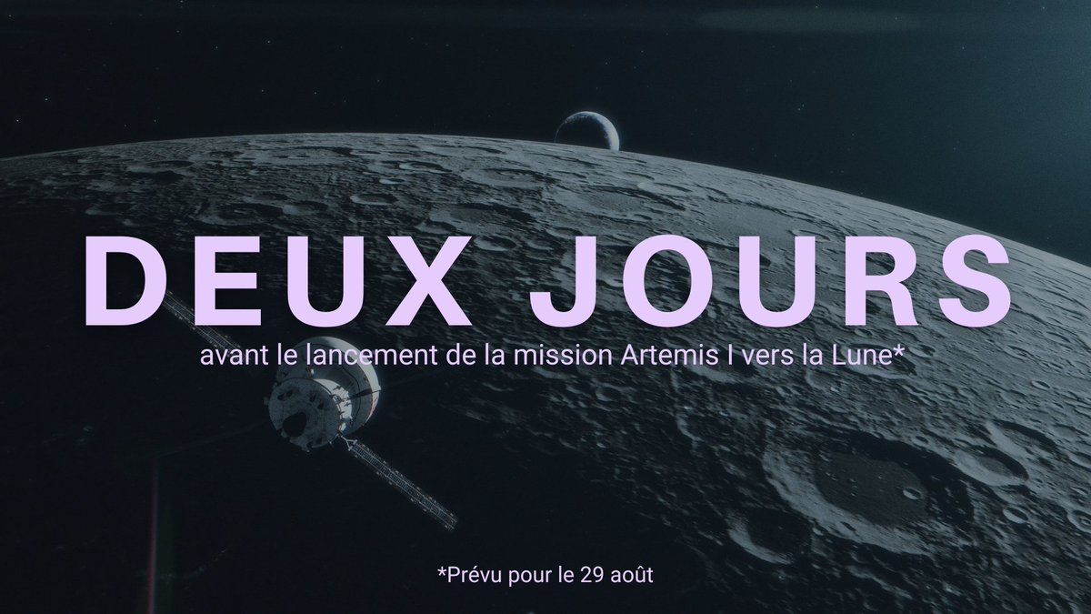 asc_csa's tweet photo. Dans deux jours, le vaisseau spatial Orion sera lancé vers la Lune depuis la Floride au moyen du SLS! 🚀🌛

Nous serons en direct sur nos pages Facebook et Youtube dès 8h15 (HE). https://t.co/YvViHOkg2x