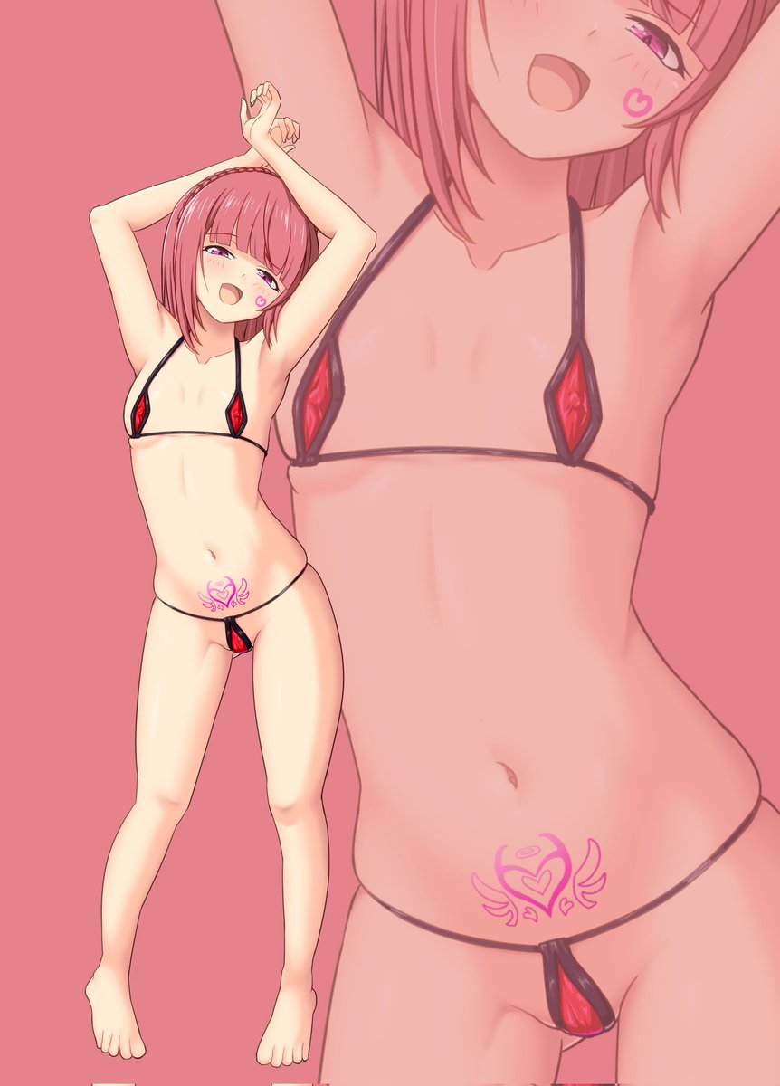 でけました
#DOAXVV 水着和えバーベナ～淫紋を添えて～

#アリスギアお絵かき 