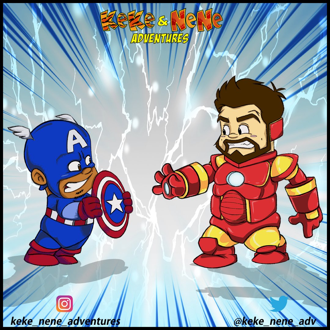keke_nene_adv's tweet photo. CIVIL WAR - Keke & Nene style!!!
⍟ ⎊ ❤️ 🌈 🦄 ✪ ◊
.
.
.
#illustration #digitalart #cutegayart #gayart #gaycartoon #gaybearart #fanart #fanartfriday #captainamerica #ironman #cosplay #geek #gaygeek #cartooncouple #gaycouples #gaybear #gayinteracial #gaypoc https://t.co/enl0opaAal